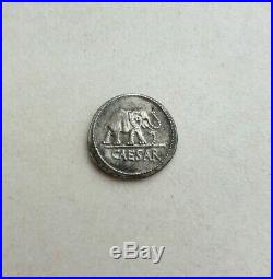 Rome Ancient Silver Denarius Julius Caesar AR Denarius Coin 48 BC Elephant Snake