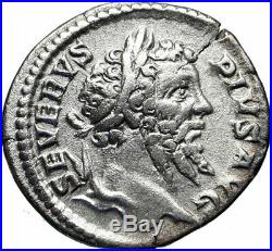 SEPTIMIUS SEVERUS 207AD AFRICA Elephant Lion Ancient Silver Roman Coin i46546
