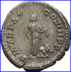 SEPTIMIUS SEVERUS 207AD AFRICA Elephant Lion Ancient Silver Roman Coin i52147
