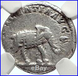 SEPTIMIUS SEVERUS Authentic Ancient 197AD Silver Roman Coin ELEPHANT NGC i69113