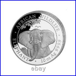 SOMALIE 1 000 Shillings Argent 10 onces Elephant 2021