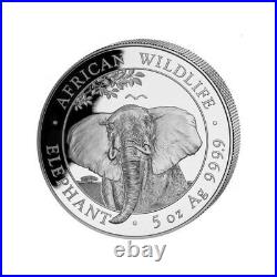 SOMALIE 500 Shillings Argent 5 onces Elephant 2021