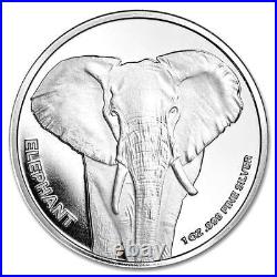 San Diego Zoo Elephant Sterling Silver Coin 1 Oz Blister Pack Gold And Piggy Ban