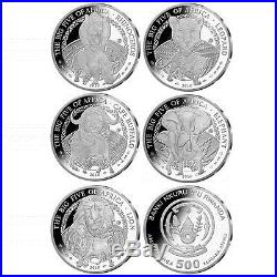 Set silver coin Big five Lion, Leopard, Buffalo, Elephant, Rhinocero Rwanda, 2010