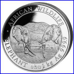 Silver Coin Somalia Elephant -1 Kilo 1 KG 2020