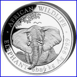 Silver Coin Somalia Elephant -1 Kilo 1 KG 2021 Elephant 1000 Gr