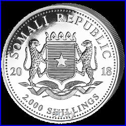Silver Coin Somalia Elephant -1 Kilo KG 2018 Incl. Case