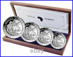 Silver Coins African Wildlife, Somalia Elephant 2009 Prestige Set