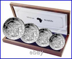 Silver Coins African Wildlife, Somalia Elephant 2012 Prestige Set