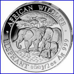 Silver Coins African Wildlife, Somalia Elephant 2013 Prestige Set