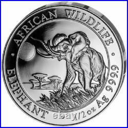 Silver Coins African Wildlife, Somalia Elephant 2016 Prestige Set