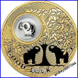 Silver Elephant Coin for Good Luck