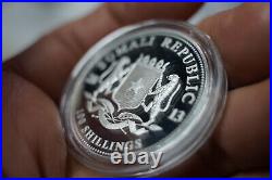 Somali Republic Elephants Drinking 100 Sh 2013 1oz Gilded silver coin C257