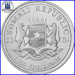 Somalia 1000 Shilling Silbermünze 2004 Stgl. Elefant Elephant 1 oz Silber