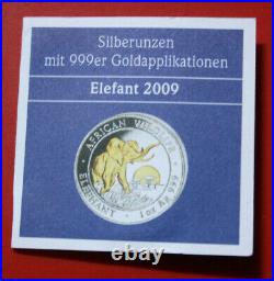 Somalia 100 Shillings 2009 African Wildlife Elefant #F3787 ST-BU Gold gildet