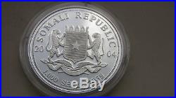 Somalia 2004 Elephant silver BU coin