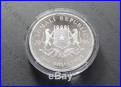 Somalia 2006 African Wildlife Elephant 1Oz Silver Proof Coin very rare