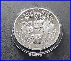 Somalia 2008 African Wildlife Elephant 1Oz Silver Proof Coin very rare