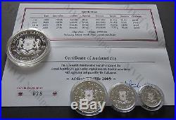 Somalia 2009 African Wildlife Elephant 3,75 Oz Silver Proof Set of 4 Coins