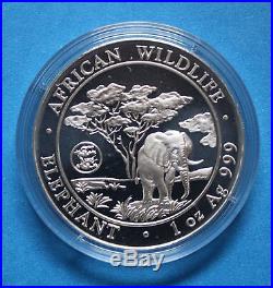 Somalia 2012 100 Shilling Somalia Silver Elephant with Dragon Privy