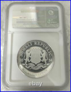 Somalia 2014 African wildlife elephant silver coin 1oz