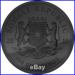 Somalia 2015 100 Shillings Somali Elephant Golden Enigma 1 Oz Silver Coin NEW