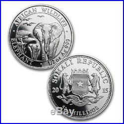 Somalia 2015 African Wlidlife Elephant 3.75oz 4 Silver Proof Coin Set
