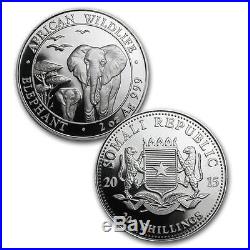 Somalia 2015 Shillings African Wildlife Elephant 3.75oz 4 Coin Silver Proof Set