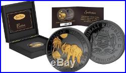 Somalia 2017 500 Shillings Golden Enigma Elephant 5 Oz Silver Coin