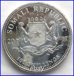 Somalia 2017 Elephant 100 Shillings 1oz Silver Coin