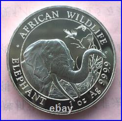 Somalia 2018 Elephant 100 Shillings 1oz Silver Coin, Proof