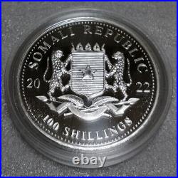 Somalia 2022 Elephant Silver Coin Wildlife Series BU Completely Unused