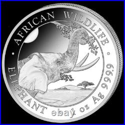 Somalia 2023 Elephant Silver Coin Wildlife Series BU Completely Unused