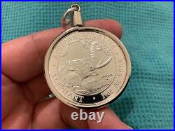 Somalia 2023 One Ounce Silver Elephant Coin Keychain