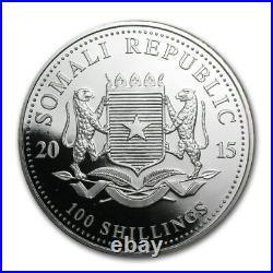 Somalia African Wildlife Elephant ANA Chicago Privy 2015 1 oz. 999 Silver Coin