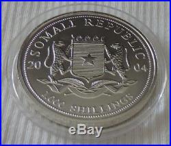 Somalia Elephant 2004 1 oz Silver color coin 1000 shillings Somali Elefant farbe
