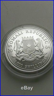 Somalia Elephant 2004 1oz Silver Key Date