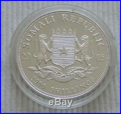 Somalia Elephant 2005 1 oz silver Gold Gilded coin African Wildlife Elefant