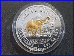 Somalia-Elephant-2006-1-oz-SILVER-Gold-Gilded-coin-African-Somali-Elefant Soma