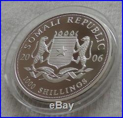 Somalia Elephant 2006 1 oz silver coin Ag999 1000 shillings elefant silber unze