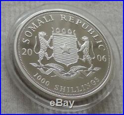 Somalia Elephant 2006 1 oz silver coin Ag 999 1000 shillings elefant silber unze
