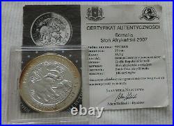 Somalia Elephant 2007 1 oz silver Fabulous coin & CoA African Wildlife Elefant