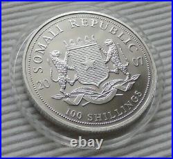 Somalia Elephant 2007 1 oz silver color coin African Wildlife Somali Elefant