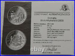 Somalia Elephant 2008 1 oz silver Fabulous coin & CoA African Wildlife Elefant