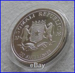 Somalia Elephant 2008 1 oz silver Gold Gilded coin 100 shillings Somali Elefant
