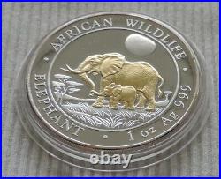 Somalia Elephant 2011 1 oz silver Gold Gilded coin African Wildlife Elefant