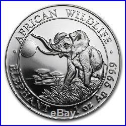 Somalia Somalian Wildlife Elephant 2016 1 oz. 999 Silver Coin 1 Tube 20 pcs
