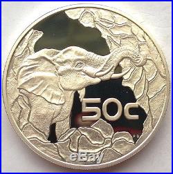 South Africa 2002 Elephant 2.27oz Silver Coin, Proof
