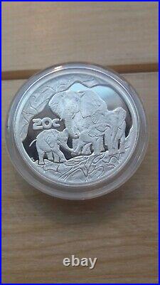 South Africa 2002 The Elephant Wildlife Series 4 Coin Proof Silver Set