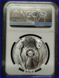South Africa 2019 Big Five Elephant 5 RAND 1 OZ PROOF Sliver Coin NGC PF69 UC